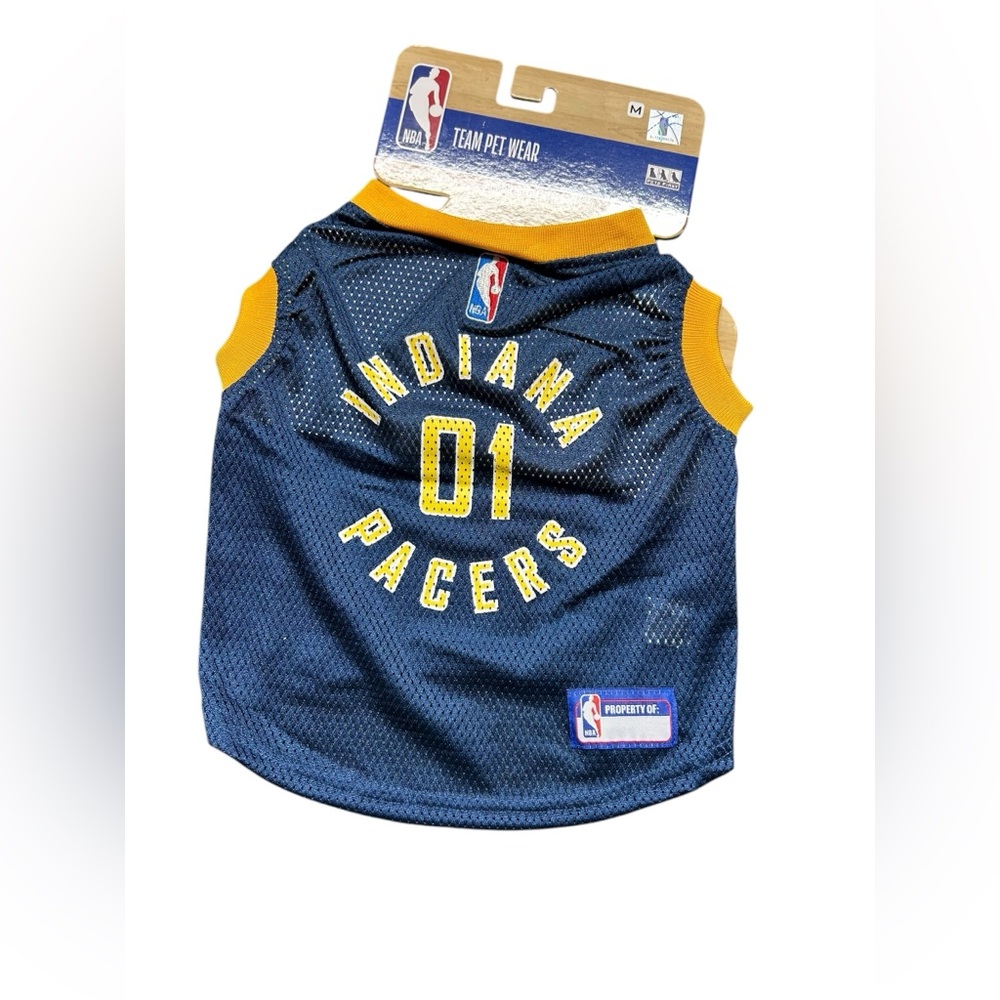 NBA INDIANA PACERS team pet jersey clothing size medium NWT